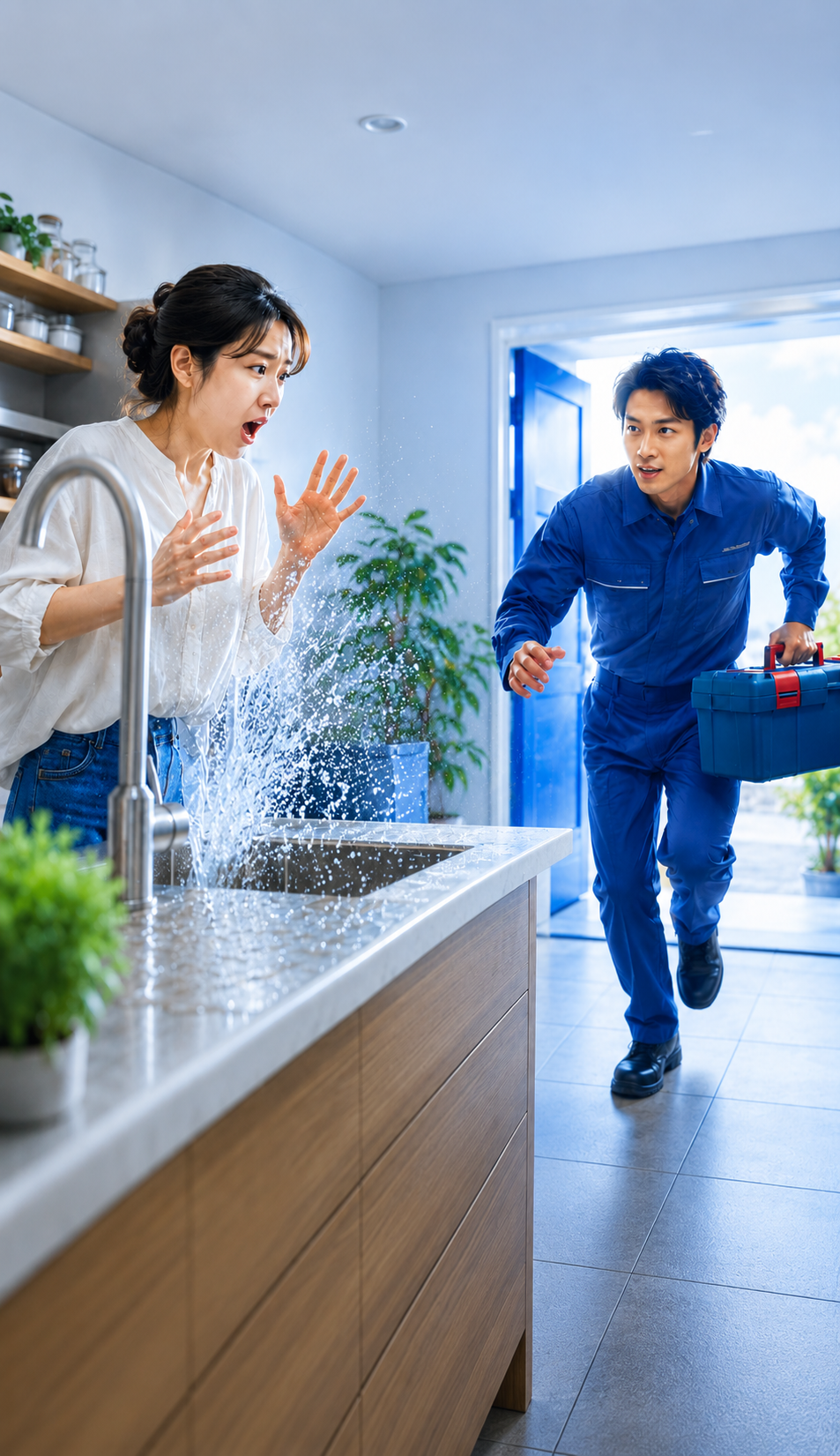 水まわりのトラブル解決スタッフ